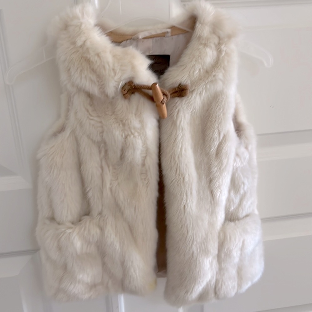 Zara girls faux fur vest